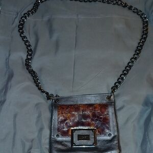 Donald J. Pliner Black and Brown Crossbody Bag